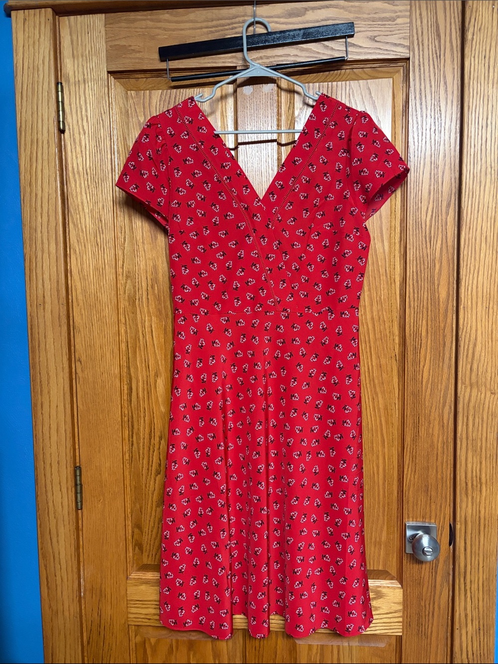 Draper James Red Floral Midi Dress